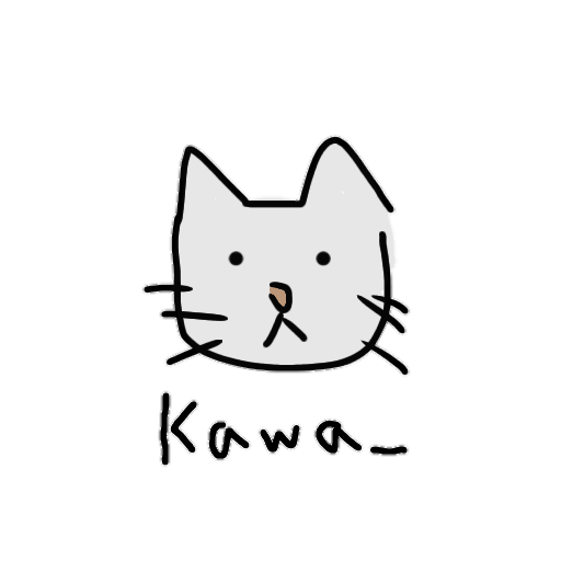 Kawa_Cat. This icon is used by Kawa_ on SNS.